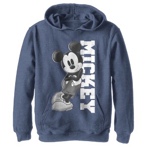 Boy's Disney Mickey Lean Pull Over Hoodie - 1 of 4