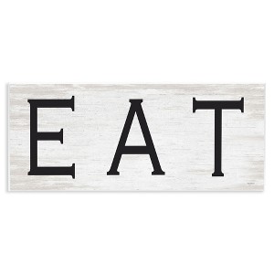Stupell Industries EAT Farmhouse Kitchen Sign Soft Distressed Pattern, 17" x 7" - 1 of 4