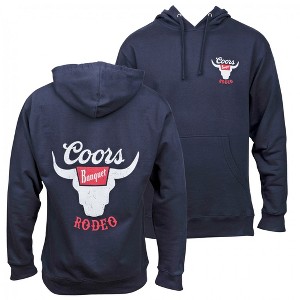 Mens Coors Banquet Rodeo Bull Horns Logo Hoodie - 1 of 4
