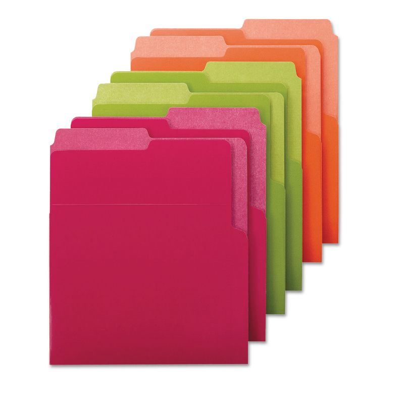 Smead Organized Up Heavyweight Vertical File Folders Assorted Bright Tones 6/Pack 75406, 5 of 6