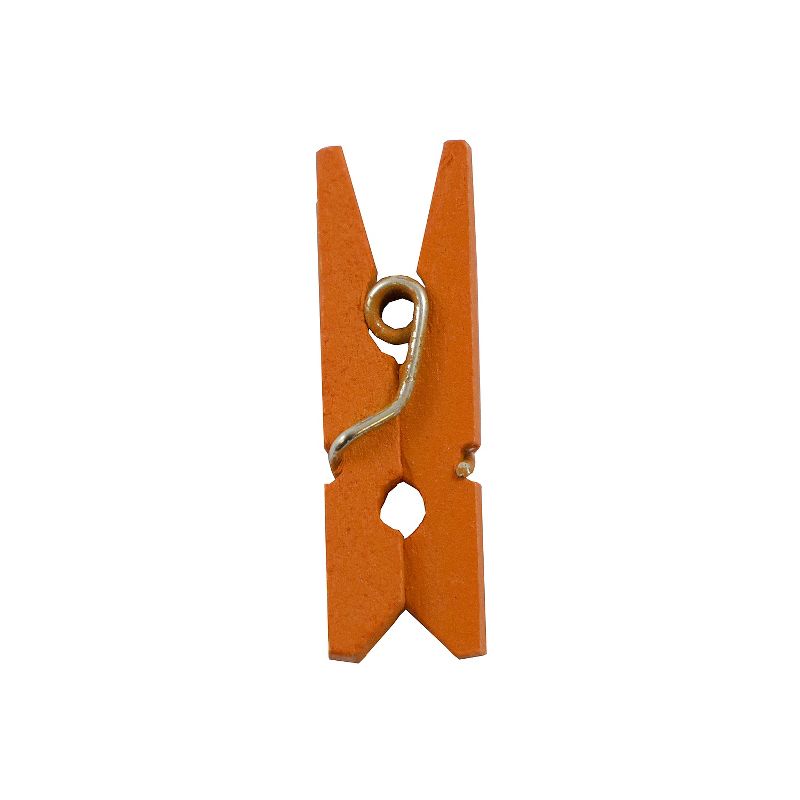 JAM Paper Wood Clip Clothespins Small 7/8 Inch Orange Clothes Pins 230729133, 4 of 5