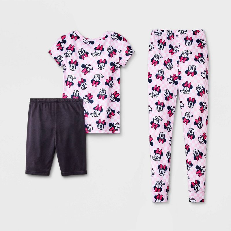 Girls&#39; Disney Minnie Mouse 3pc Pajama Set - Pink, 2 of 5