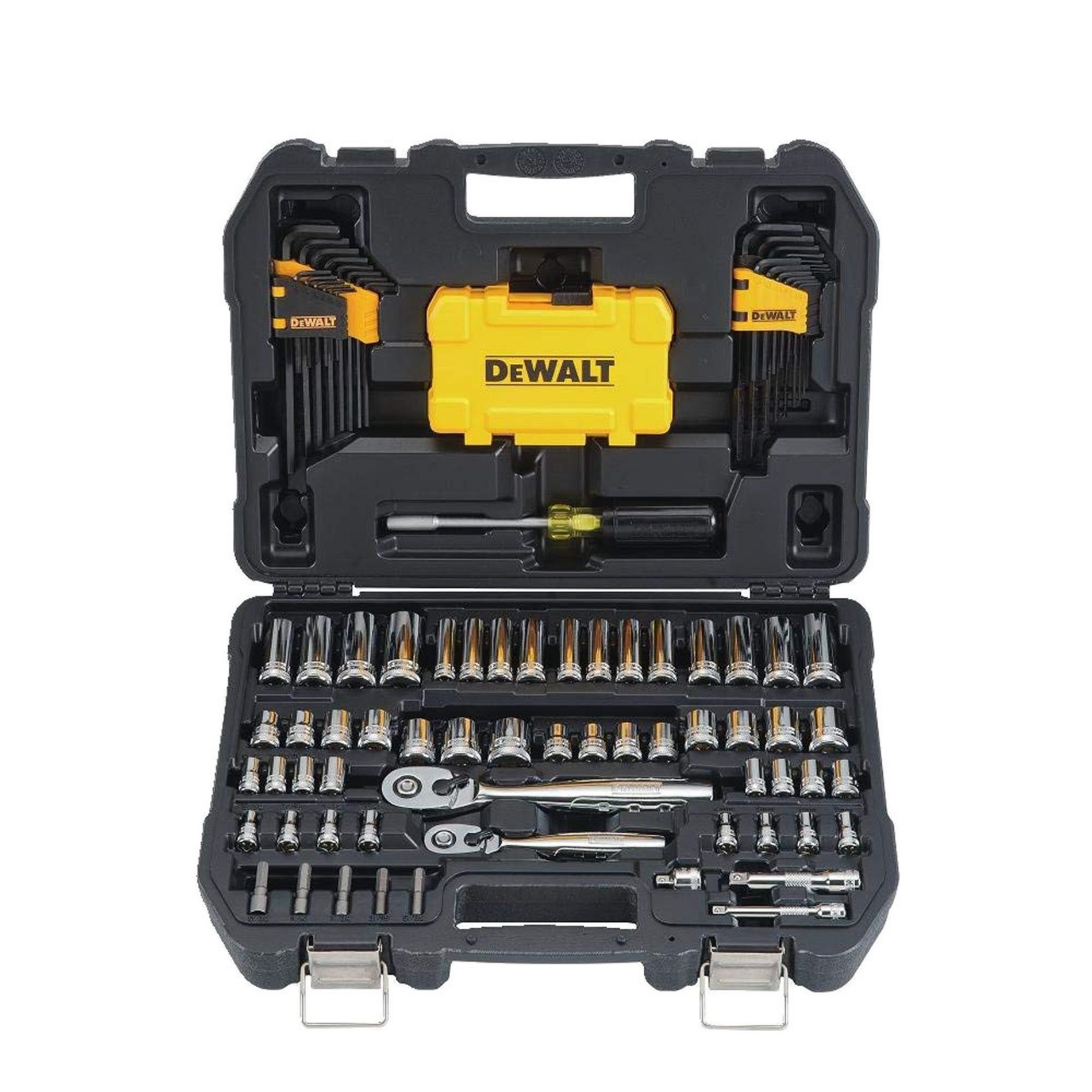 DeWalt Mechanics Tool and Socket Set, Chrome Vanadium, 108 Piece