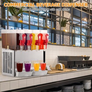 Commercial Beverage Dispenser,  WhizMax Commercial Juice Dispenser, 10 Liter Per Tank with Thermostat Controller - 1 of 4