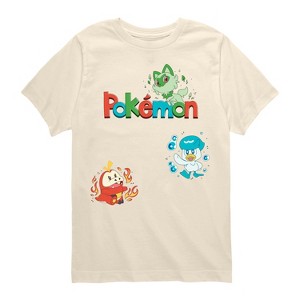 Boys' - Pokémon - Gen 9 Chikorita, Tepig, Totodile Short Sleeve Graphic T-Shirt - 1 of 4