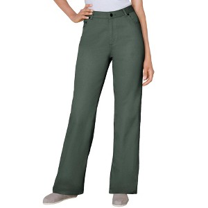 Woman Within Women's Plus Size Petite Perfect Relaxed Cotton Denim Jean - 1 of 4