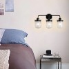 GreenEver 3-Light Modern Sconce, Clear Glass Shade, Industrial Fixture for Bathroom, Living Room, Bedroom, Kitchen, E26 Socket [No Bulb] - 2 of 4