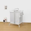 2-Tier Laundry Hamper, 110L Large Oxford Laundry Sorters, Laundry Hamper With Lid, Laundry Hampers On Wheels-Cuddlewood - 4 of 4