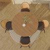 TYBOATLE Rattan Dining Chairs Set of 4, Black Mid-Century Modern Chairs with Faux Leather Cushion & Adjustable Foot Pads for Kitchen or Dining Room - 3 of 4