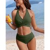 AI'MAGE Womens High Waisted Bikini Sets Tummy Control Bathing Suits Halter Two Piece Swimsuit Modest Bikini 2025 - 3 of 3