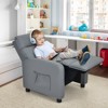 Infans Kids Recliner Chair Adjustable Leather Sofa Armchair w/ Footrest Side Pocket - 3 of 4