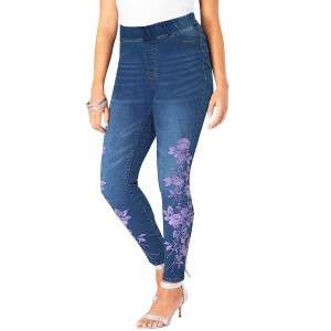 Roaman's Women's Plus Size 360° Stretch Jegging - 1 of 4