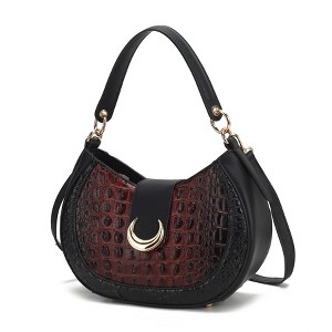 MKF Collection Jain Women’s Luxe Croc-Embossed Half Moon Shoulder Bag by Mia K - 1 of 4