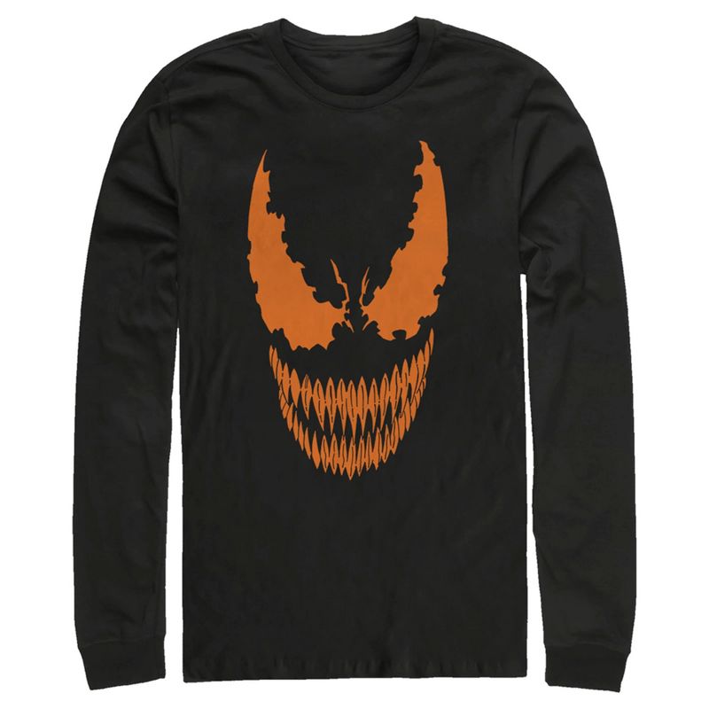 Men's Marvel Halloween Venom Scary Face Costume Long Sleeve Shirt, 1 of 5