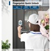 Itopfox Fingerprint Door Lock with Keyless Entry & Electronic Keypad Deadbolt - Smart Auto Lock for Front Door - Easy Installation in Satin Nickel - 3 of 4