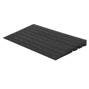 Rubber Driveway Curb Ramps, 15 Ton Capacity Heavy Duty Car Ramp, 2.5 Inch High Curbside Bridge Ramp, 4ft Motorcycle Ramp for Loading Dock Garage - 1 of 4