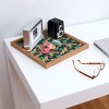 Heather Dutton Spotted Jungle Cheetahs Midnight Square Bamboo Tray - Deny Designs - image 2 of 2