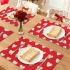 REGALWOVEN Love Hearts Placemats Set of 6, Happy Valentine's Day Dining Table Place Mats, Wedding Anniversary Holiday Decor - 2 of 4