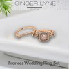 CZ Wedding Ring Set for Women Halo Engagement Ring Wedding Band Ginger Lyne Collection - 4 of 4