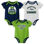 NFL Seattle Seahawks Baby Girls' Onesies 3pk Set