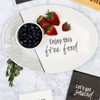 Totalee Gift Free Food Platter Ceramic White - 2 of 2