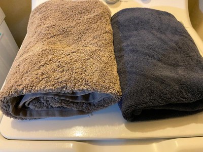 2pc Melange Viscose From Bamboo Cotton Hand Towel Set Charcoal - Bedvoyage  : Target