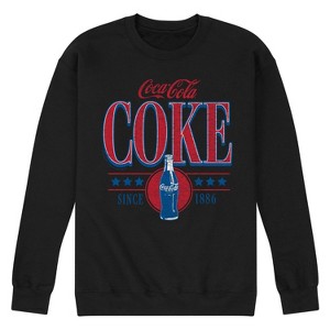 Men's - Coca-Cola - 90s Coke Collegiate Design Graphic Fleece Sweatshirt - 1 of 4