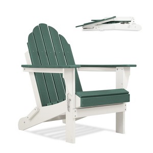 Aoodor HDPE Outdoor All-Weather Folding Adirondack Chair for Patio, Garden, Backyard, Deck Lawn Fire Pit 32'' (L) x 29'' (W) x 37'' (H) - 1 of 4