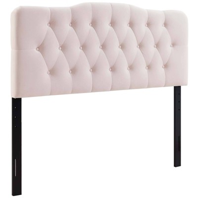 Full Annabel Diamond Tufted Performance Velvet Headboard Pink - Modway ...