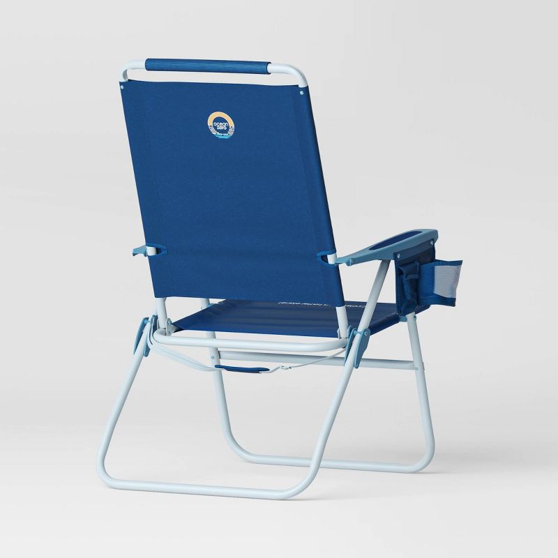 Ocean Zero Folding Table Height Outdoor Portable Beach Chair, 4 of 8