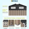 6x8 Ft Metal Outdoor Storage Shed with Window, Lockable Tool Storage Sheds, Oversized Steel Garden Sheds with Sloped Roof for Backyard, Patio, Garage - 4 of 4
