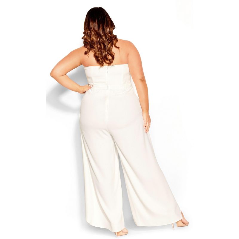Women's Plus Size Attract Jumpsuit  - Ivory | CITY CHIC, 2 of 4