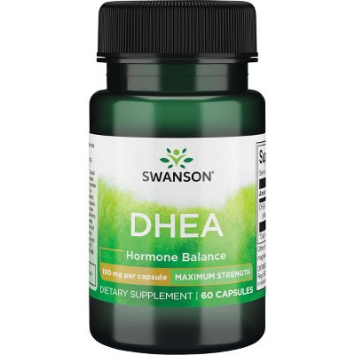 Swanson Dietary Supplements Maximum Strength DHEA 100 mg Capsule 60ct.