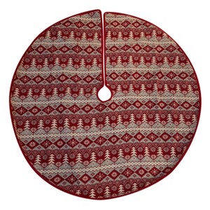 Season's Designs 48In Red /White Grey Tree Skirt - 1 of 1