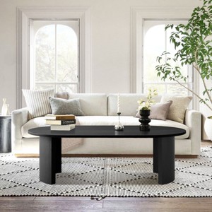 51" Oval Coffee Table,Modern Design Coffee Table For Living Room-Tanpinhause - 1 of 4