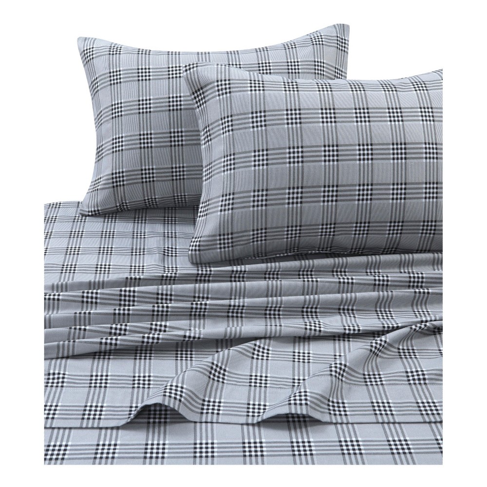 Photos - Bed Linen Tribeca Living Printed Cotton Flannel Extra Deep Pocket Sheet Set Twin - G