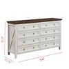 Angel Sar 8-Drawer Rustic Farmhouse Dresser Chest, Wood Storage Cabinet & TV Stand for Bedroom or Living Room - 2 of 4