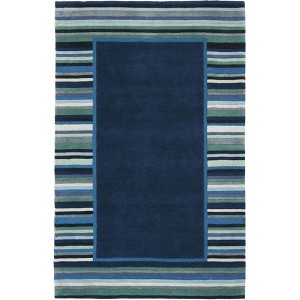 Martha Stewart Striped Border - MSR4715 - Indoor Hand Tufted Rugs - 1 of 3
