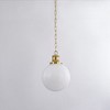 Mitzi Beverly 1 - Light Pendant in  Aged Brass Opal Glossy Shade - 3 of 3