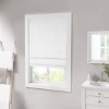 Dsvimoy Curtain Panel Basketweave Roman Shade Cordless Design for Enhanced Light Blocking, White, 11.42"*6.23"*7.48" - 2 of 4