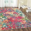 Machine Washable Area Rug, Non Slip Modern Abstract Carpet with Boho Watercolor Design, Low Pile Throw Rug for Living Room - 2 of 4