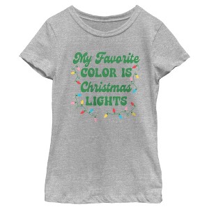 Girl's Lost Gods My Favorite Color Is Christmas Lights T-Shirt - 1 of 4