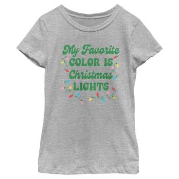Girl's Lost Gods My Favorite Color Is Christmas Lights T-Shirt