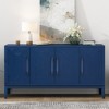 59.6"W Versatile Sideboard with Brushed Doors and Fir Veneer, 4-Door Storage Cabinet with Elegant Handles 4S - ModernLuxe - 2 of 4