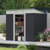 Outsunny Metal Garden Shed, Backyard Tool Storage Shed with Dual Locking Doors, 2 Air Vents and Steel Frame - 2 of 4