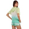 Memoi Women's Dip Dye Ultra Soft Yummy Terry Lounge Shorts - 3 of 4