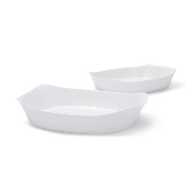 Rubbermaid DuraLite Glass Bakeware, 2pc Set, Baking Dishes or Casserole Dishes, 2.5qt and 1.5qt (No Lids)