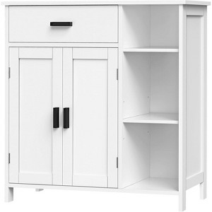 Dcolora Bathroom Cabinet, Floor Storage Cabinet with Doors and Shelves, Coffee Bar Cabinets with Drawer - 1 of 4