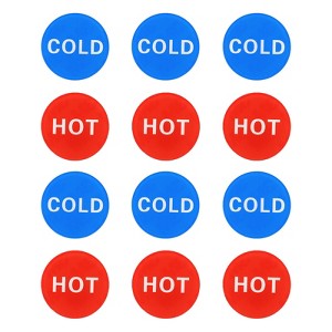 Unique Bargains Acrylic Self-Adhesive Decor Home Business Hot/Cold Water Labels - 1 of 4