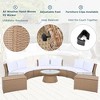Whisen 10-Piece Half Round Patio Sofa Set, Outdoor Sectional with PE Wicker Rattan, Includes Cushions & Free Combination Design - 4 of 4